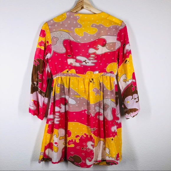 Diane Von Furstenberg Tunic Longsleeve Top / Swimsuit Cover-up Small EUC - Picture 8 of 8